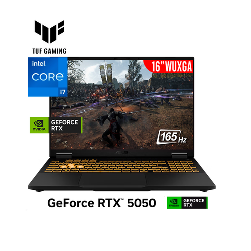 LAPTOP ASUS TUF F16 – INTEL CORE I7-14650HX | 16GB RAM | 1TB SSD | 16" WUXGA 165HZ | RTX 5050 8GB - Mervalika Servicios Informaticos