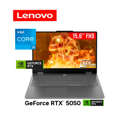 LAPTOP LENOVO LOQ 15IAX9  – INTEL CORE I5-13450HX | 16GB RAM | 512GB SSD | 15.6" FHD 144HZ | RTX 5050 8GB