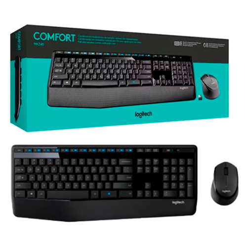 TECLADO + MOUSE LOGITECH MK345 COMFORT - WIRELESS - Mervalika Servicios Informaticos