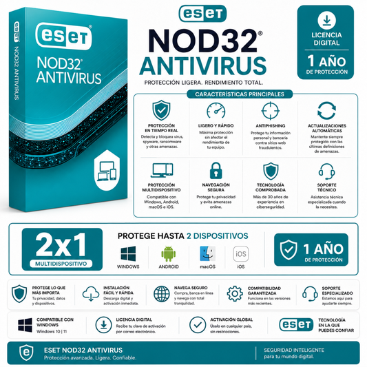 ESET NOD 32 ANTIVIRUS - Mervalika Servicios Informaticos